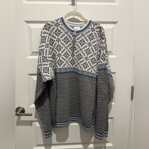 Hanna Andersson cotton Nordic 1/4 zip pullover sweater, women’s size XL